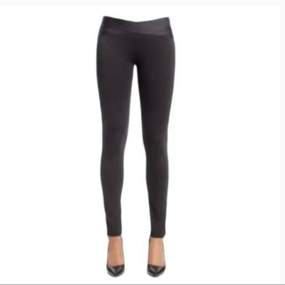CAbi Pants - CABI PONTE KNIT BLACK LEGGINGS STYLE 521 CROSSOVER WAISTBAND M